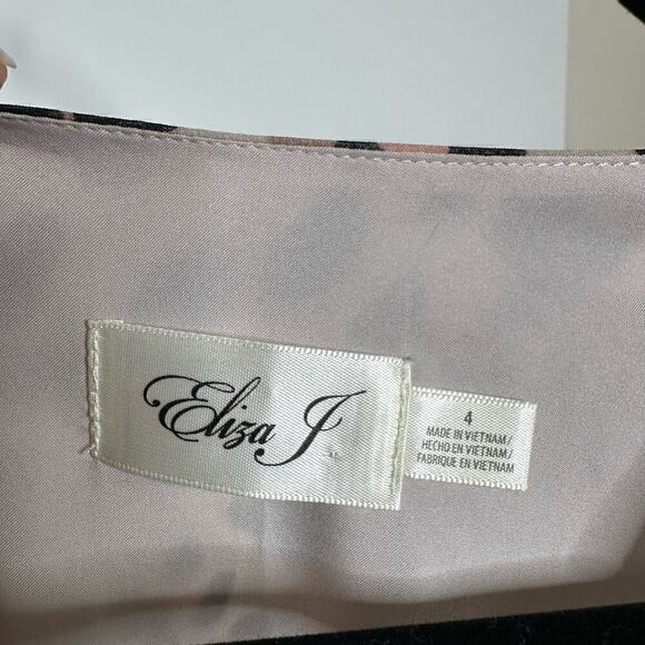 NWT Eliza J Animal Print Faux Wrap High Low Dress Women's Size 4 - Picture 5 of 6